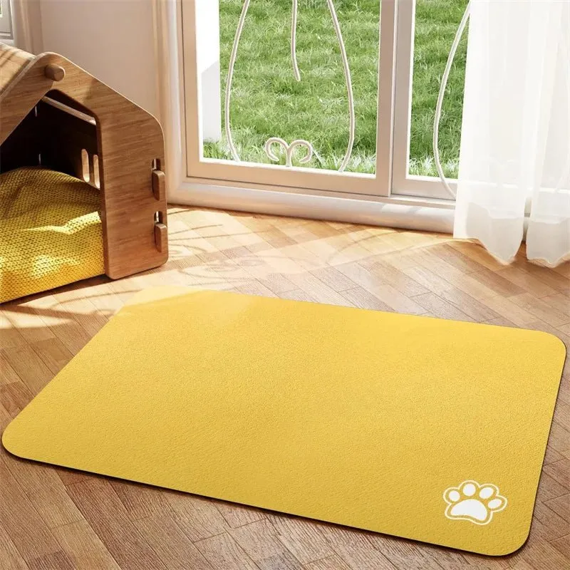 Tapis sous gamelle chien