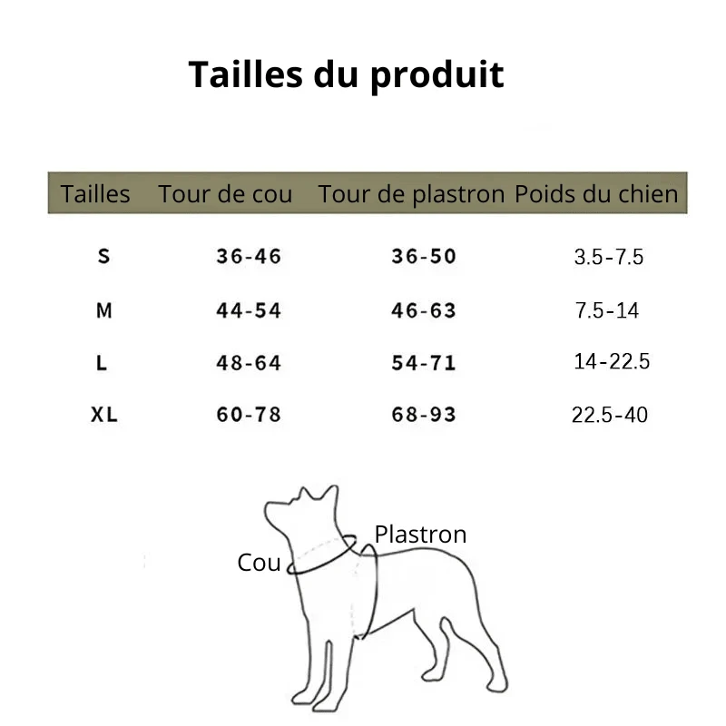 Harnais chien militaire