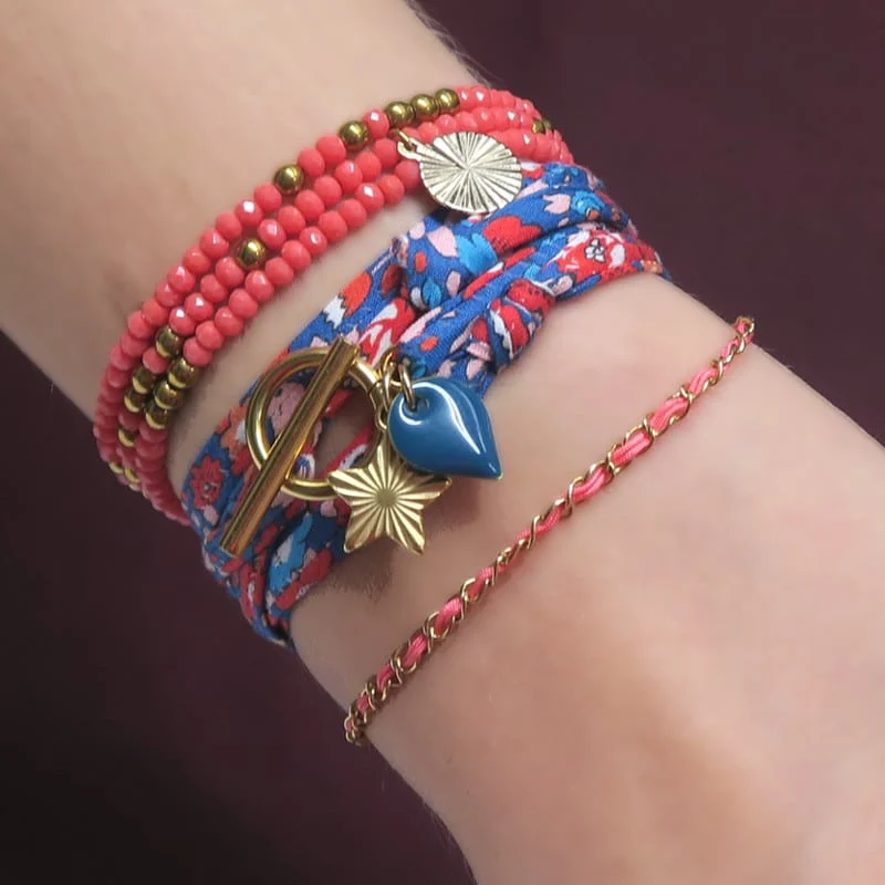 6 sequins effet émaillé goutte inversée bleu canard