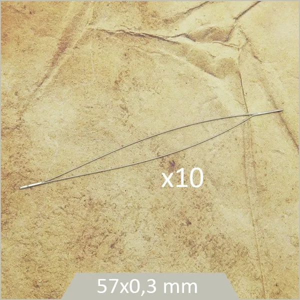 10 aiguilles pour tissage en acier inoxydable