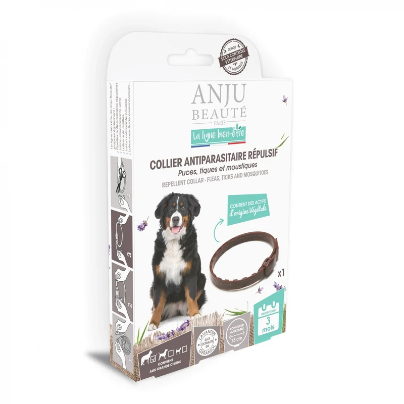 Collier antiparasitaire répulsif chien