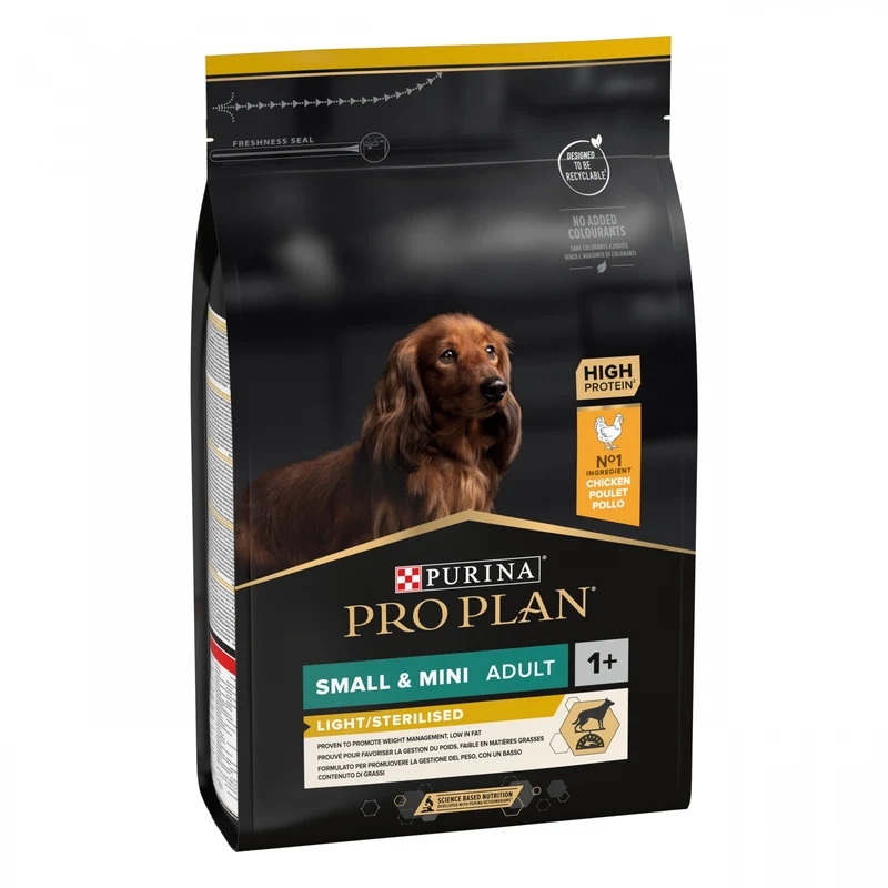 PRO PLAN Light/Sterilised Small & Mini Adult au Poulet - Croquettes pour chien