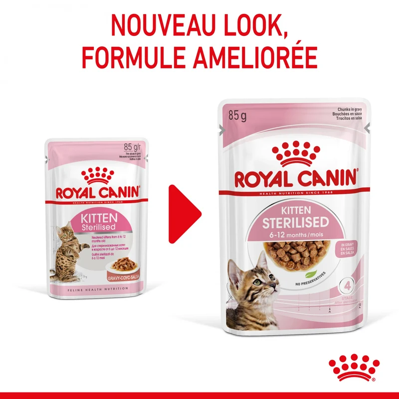 Royal Canin Kitten Sterilised - Gêlée et sauce pour chat