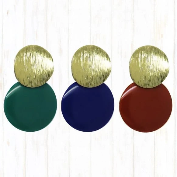 6 clous de boucles d'oreilles cercle incurvé dorés CantOr