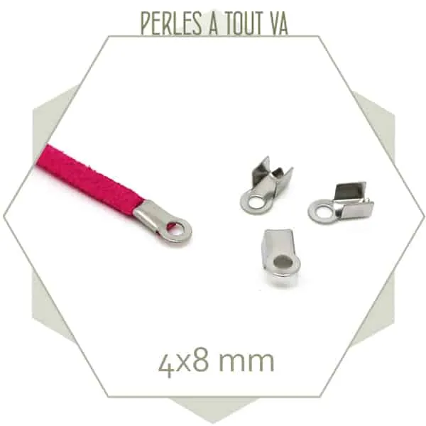 24 embouts 4 mm en acier inoxydable