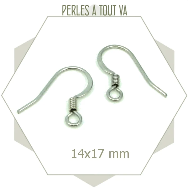 24 crochets de boucles d'oreilles en acier inoxydable 304