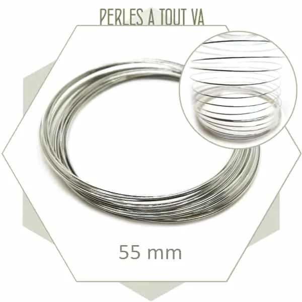 20 tours de fil mémoire en acier inoxydable