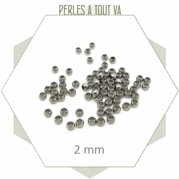 2g (env. 100) perles à écraser en acier 2 mm