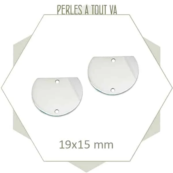 6 connecteurs vase rond en acier inoxydable