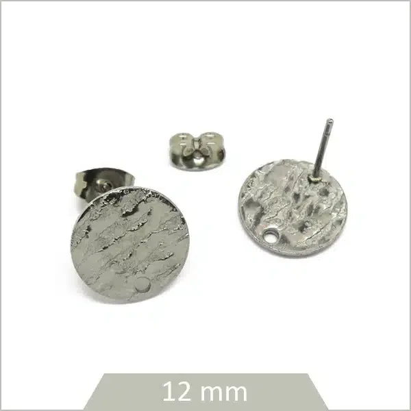 10 clous de boucle d'oreilles cercle 12mm en acier inoxydable 304