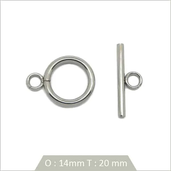 4 fermoirs toggle en acier inoxydable