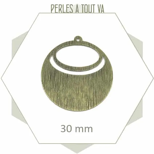 4 breloques raven striées couleur bronze