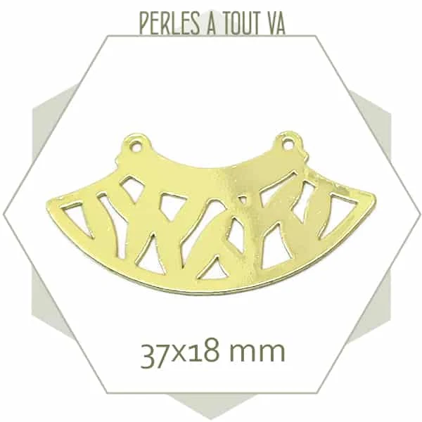 6 connecteurs plastron motif laurier doré cantOr