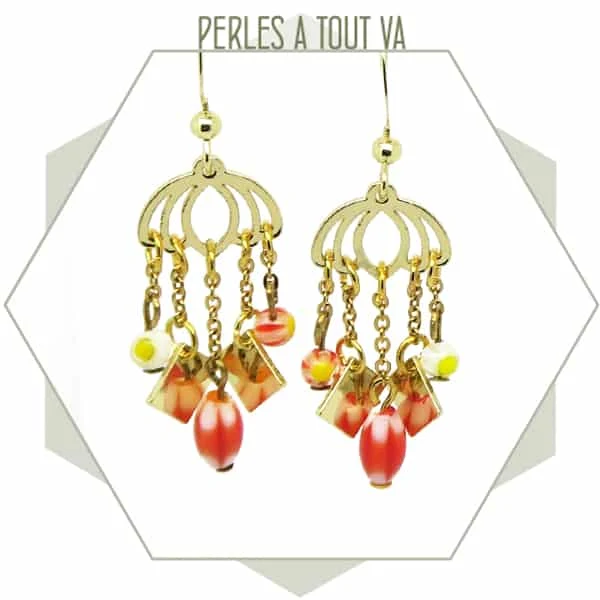 6 breloques petit lotus doré cantOr