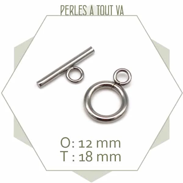 6 fermoirs toggle en acier inoxydable