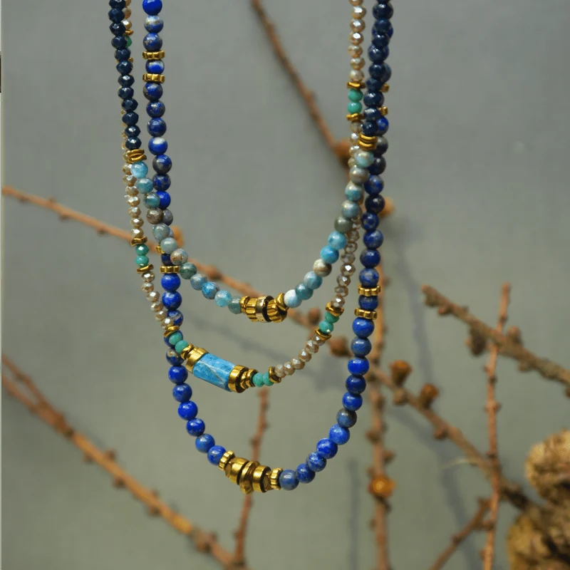Env. 85 perles rondes 4 mm en Lapis Lazuli