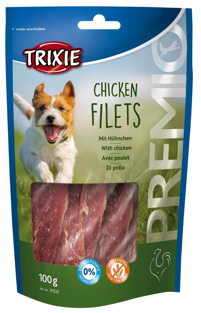 Friandise de filet de poulet séché