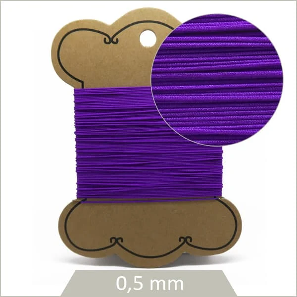 10 m de cordon synthétique 0,5 mm violet