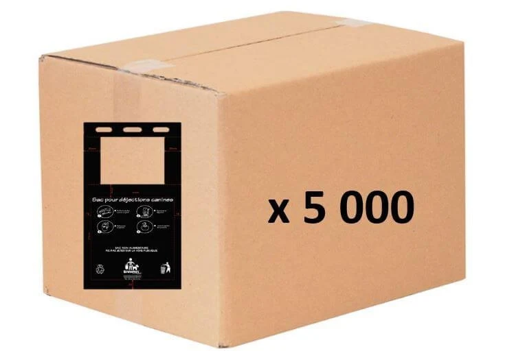 Carton de 5000 sacs liasse à bretelles compatibles tous modèles