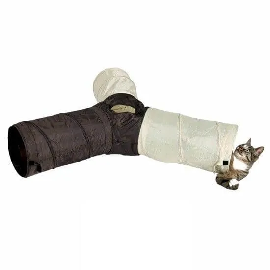 Tunnel de jeu en croix pour chat