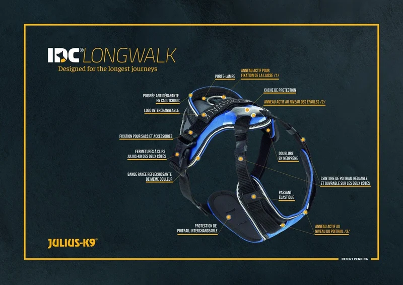 Julius K9 Harnais Longwalk anti microvibrations