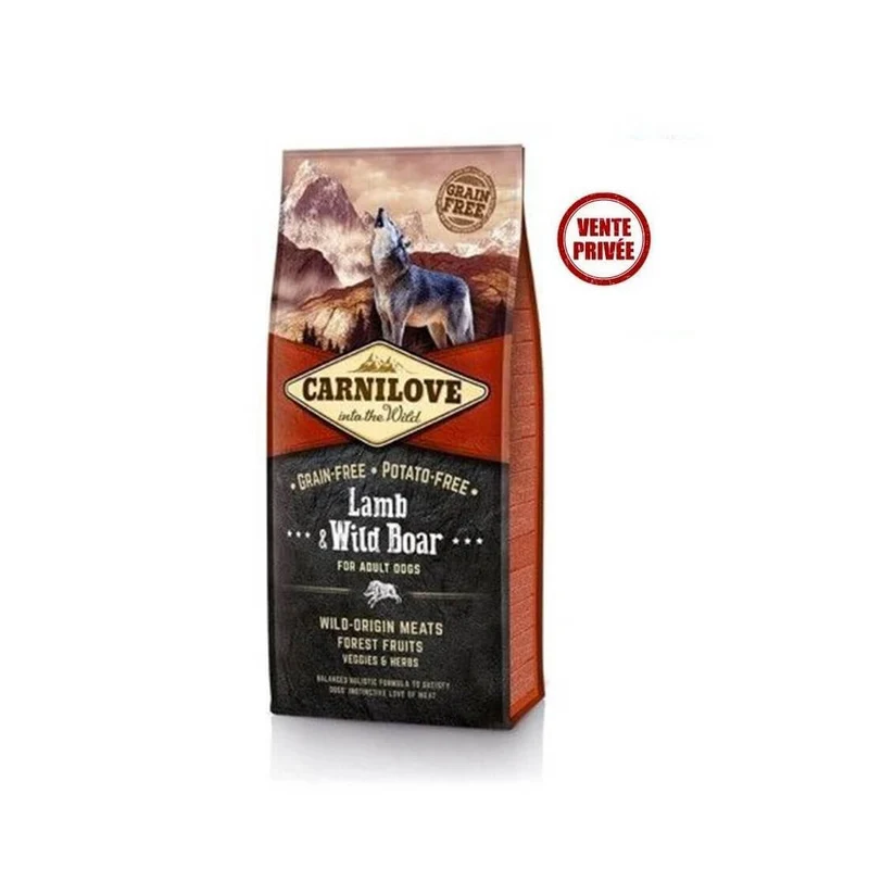 Carnilove Agneau et Sanglier croquettes pour chien