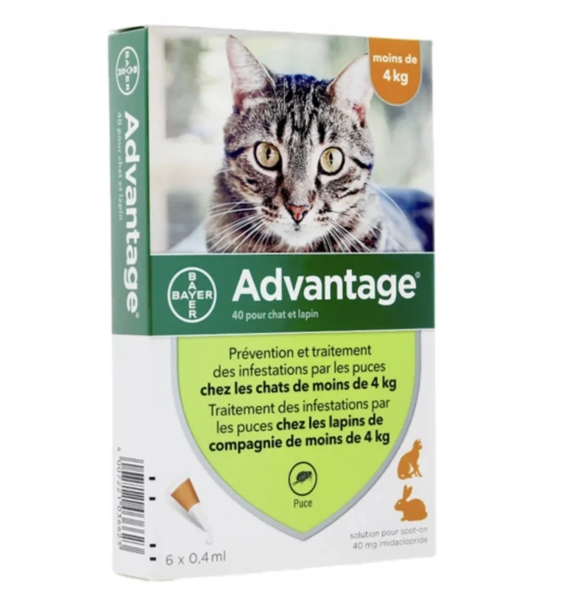 Advantage - Pipettes antiparasitaires pour chat