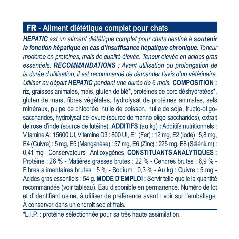 Royal Canin Veterinary Hepatic - Pour chat