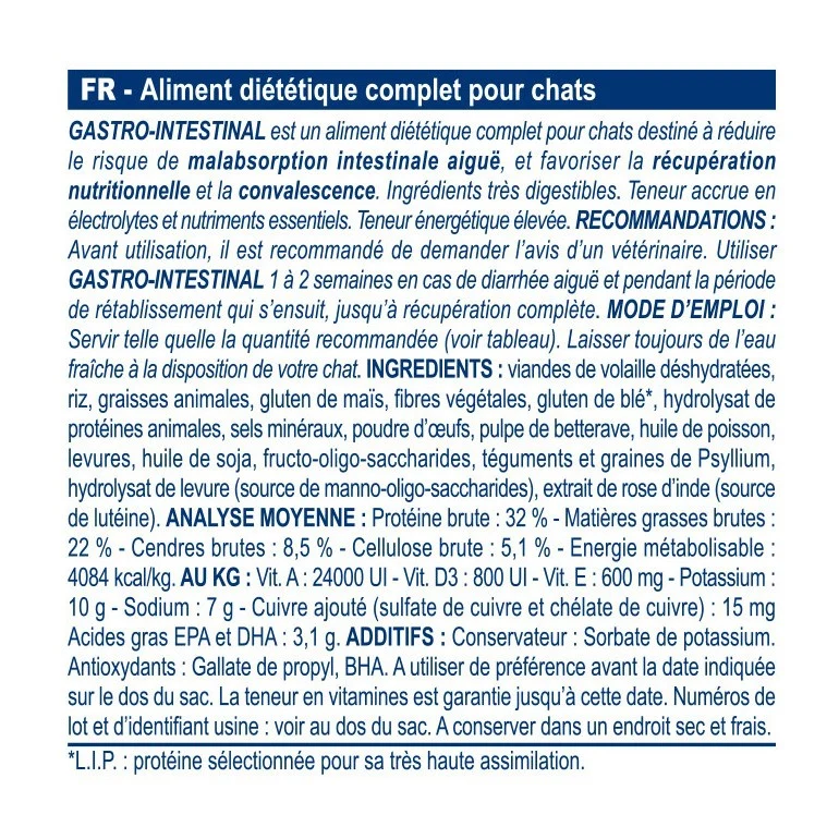 Royal Canin Veterinary Gastrointestinal - Pour chat