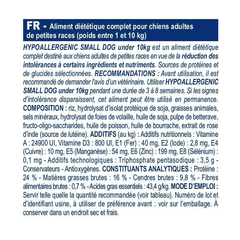 Royal Canin Veterinary Hypoallergenic Small Dogs