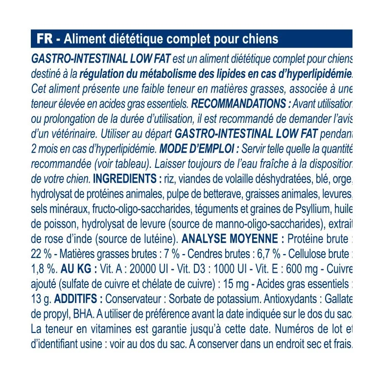 Royal Canin Veterinary Gastrointestinal Low Fat