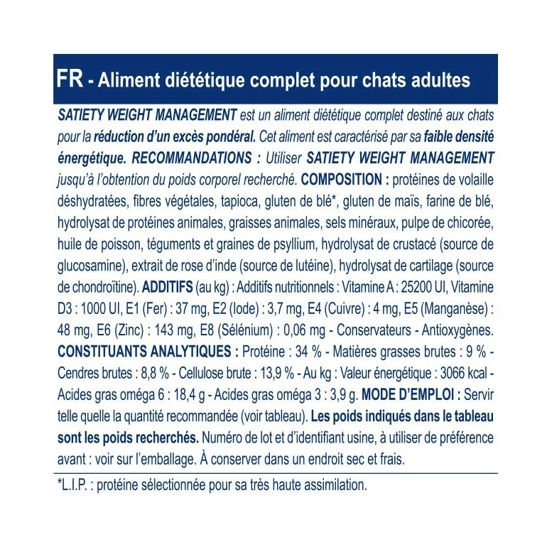 Royal Canin Veterinary Satiety Weight Management - Aliment pour chat