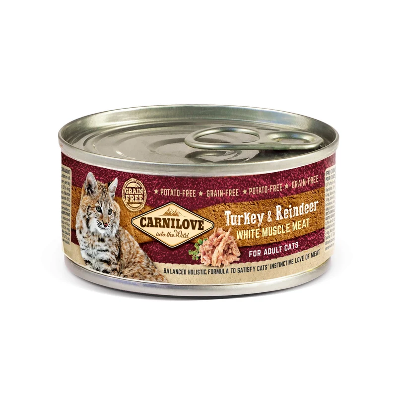 CARNILOVE Adult Dinde & Renne en Boîte - Pâtée pour chat