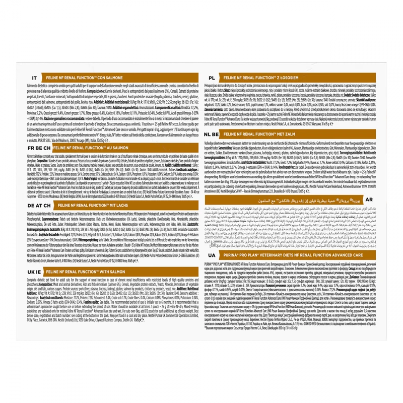 Pro Plan Veterinary Diets NF Renal Function Advance Care – Pâtée en bouchées pour chat