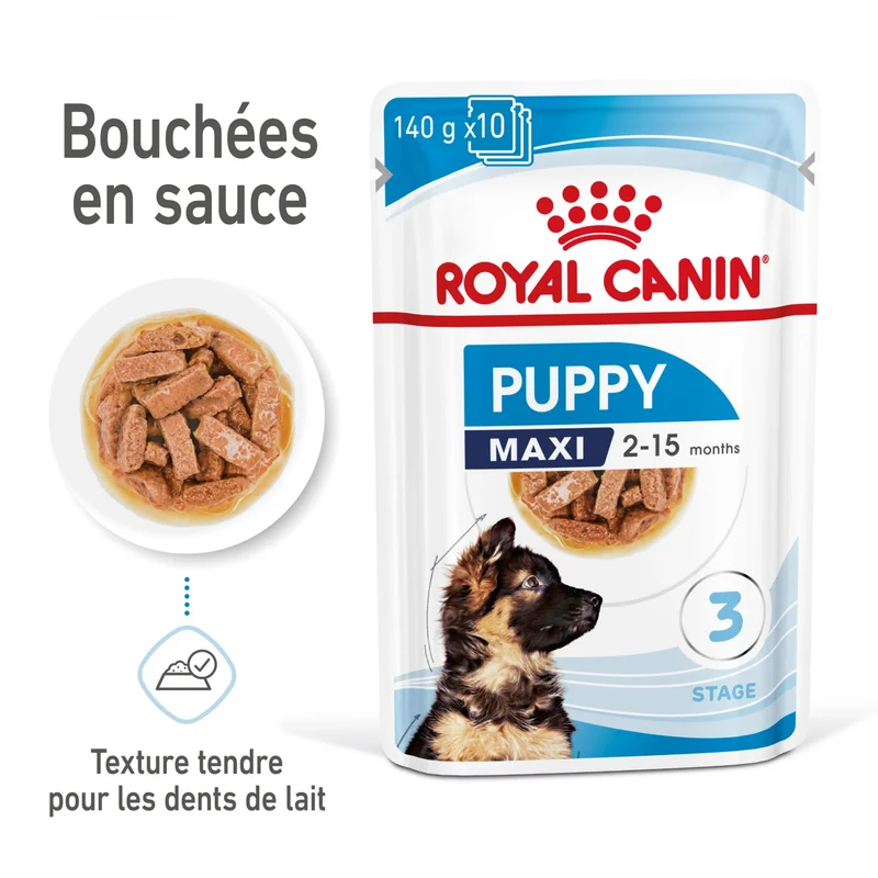 Royal Canin Maxi Puppy en Sauce - Pâtée pour chiot