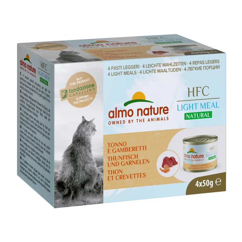 Almo Nature Pâtées Chat Adulte - HFC Light Meal - 4 x 50 g