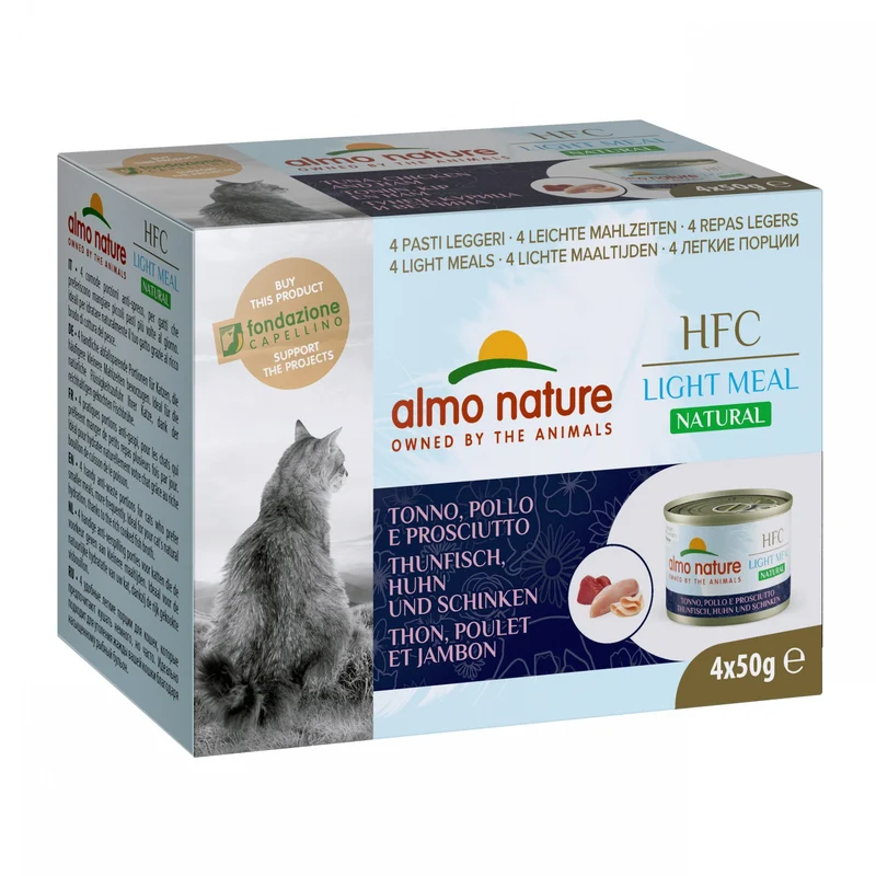 Almo Nature Pâtées Chat Adulte - HFC Light Meal - 4 x 50 g