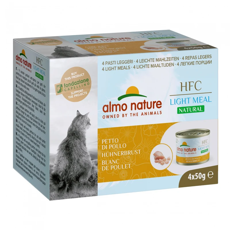 Almo Nature Pâtées Chat Adulte - HFC Light Meal - 4 x 50 g