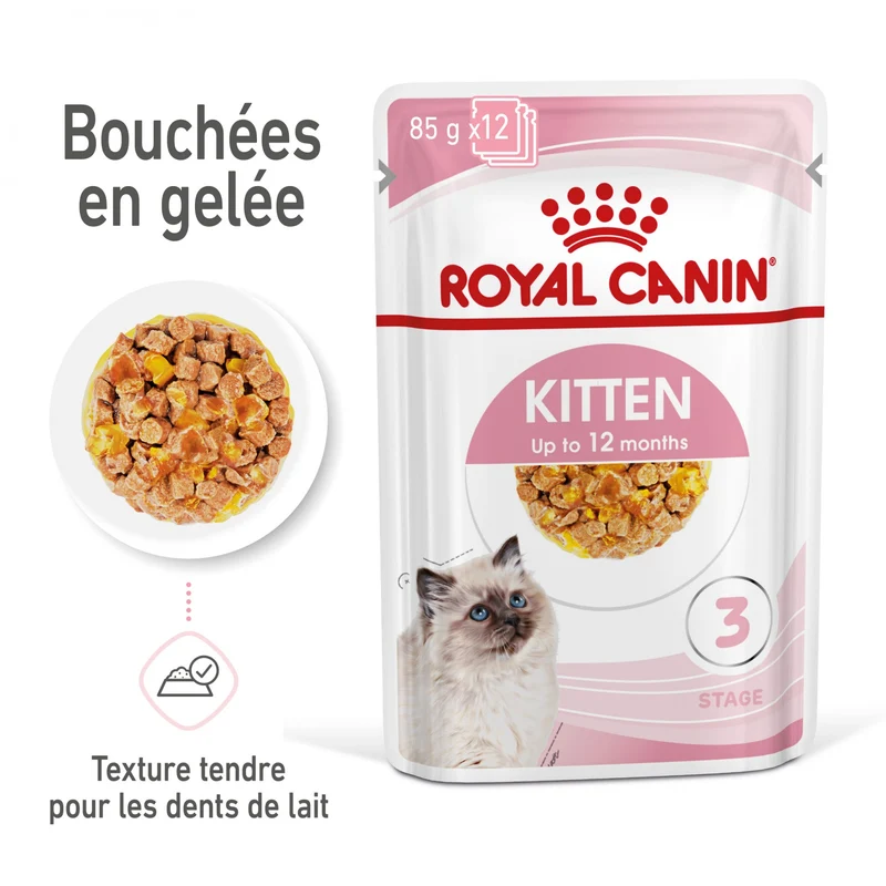 Royal Canin Kitten en Gelée - Pâtée pour chaton