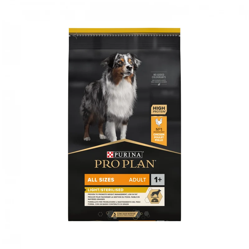 PRO PLAN Light/Sterilised All Sizes Adult au Poulet - Croquettes pour chien