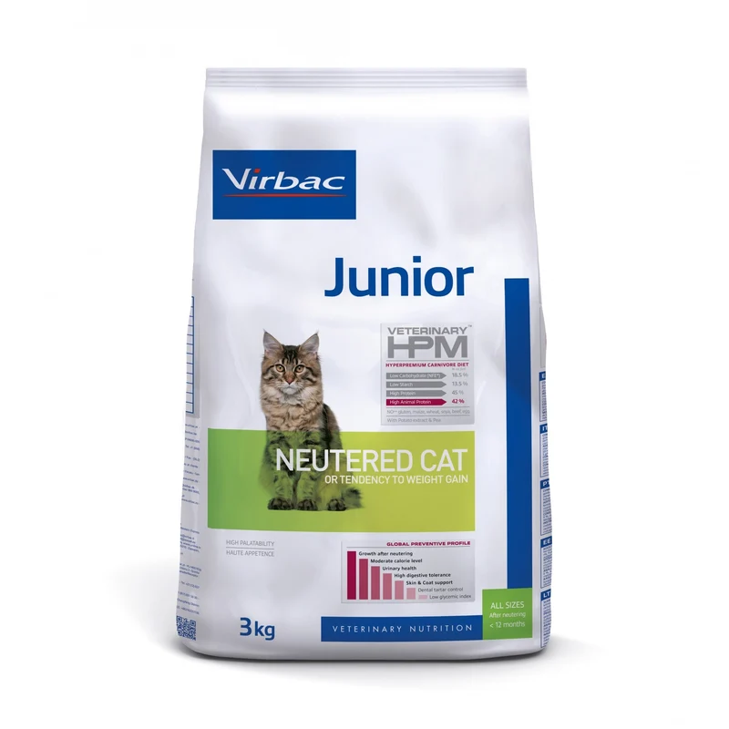 VIRBAC Veterinary HPM Junior Neutered Cat