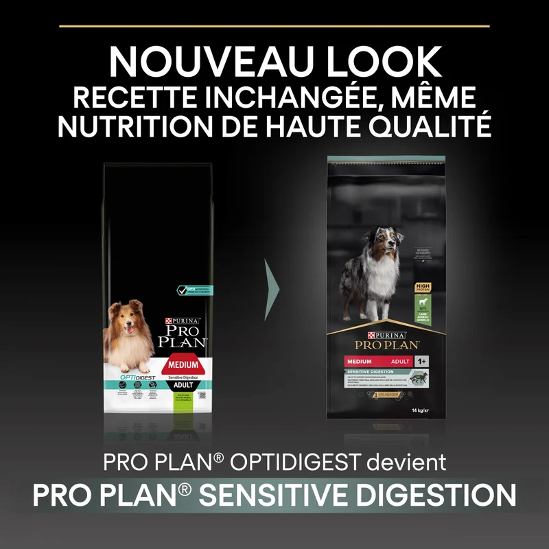 PRO PLAN Sensitive Digestion Medium Adult à l'Agneau - Croquettes pour chien