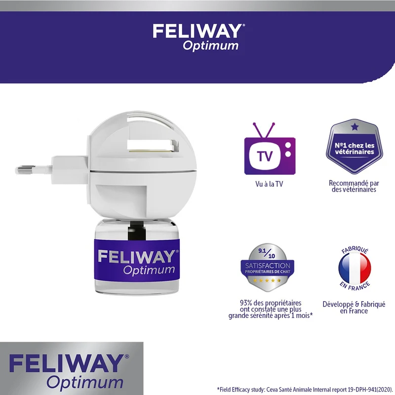 Feliway® Optimum diffuseur + recharge (kit complet)