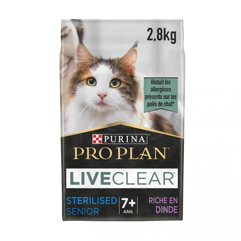 PRO PLAN LiveClear Sterilised Senior à la Dinde - Croquettes pour chat