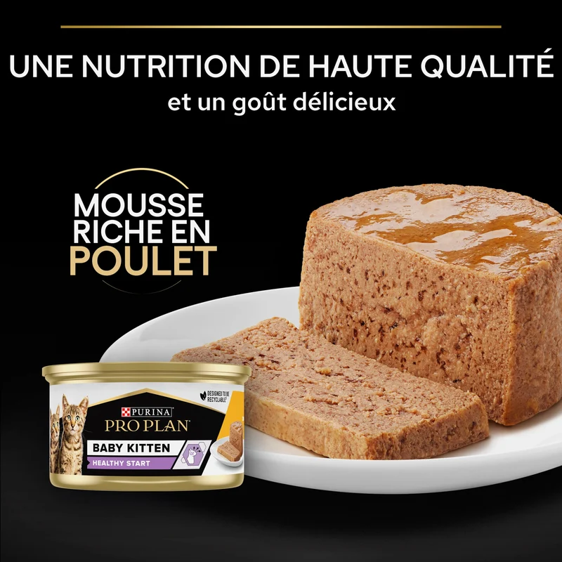 PRO PLAN Healthy Start Baby Kitten en mousse au Poulet - Pâtée pour chaton