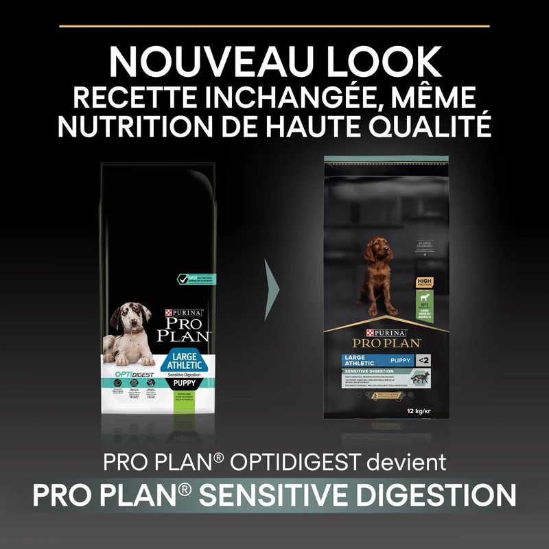 PRO PLAN Sensitive Digestion Large Athletic Puppy à la Agneau- Croquettes pour chien