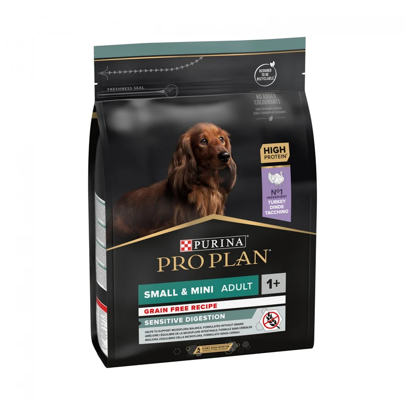 PRO PLAN Sensitive Digestion No Grain Small & Mini Adult à la Dinde - Croquettes pour chien
