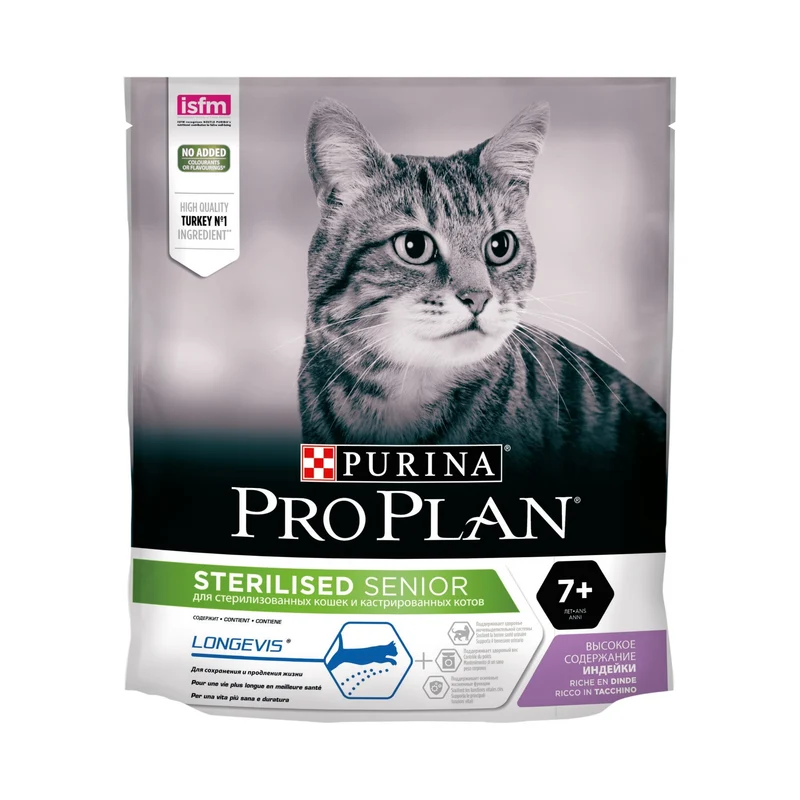 PRO PLAN Longevis Sterilised Senior à la Dinde - Croquettes pour chat