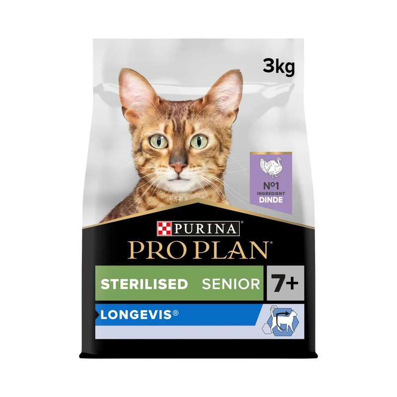 PRO PLAN Longevis Sterilised Senior à la Dinde - Croquettes pour chat