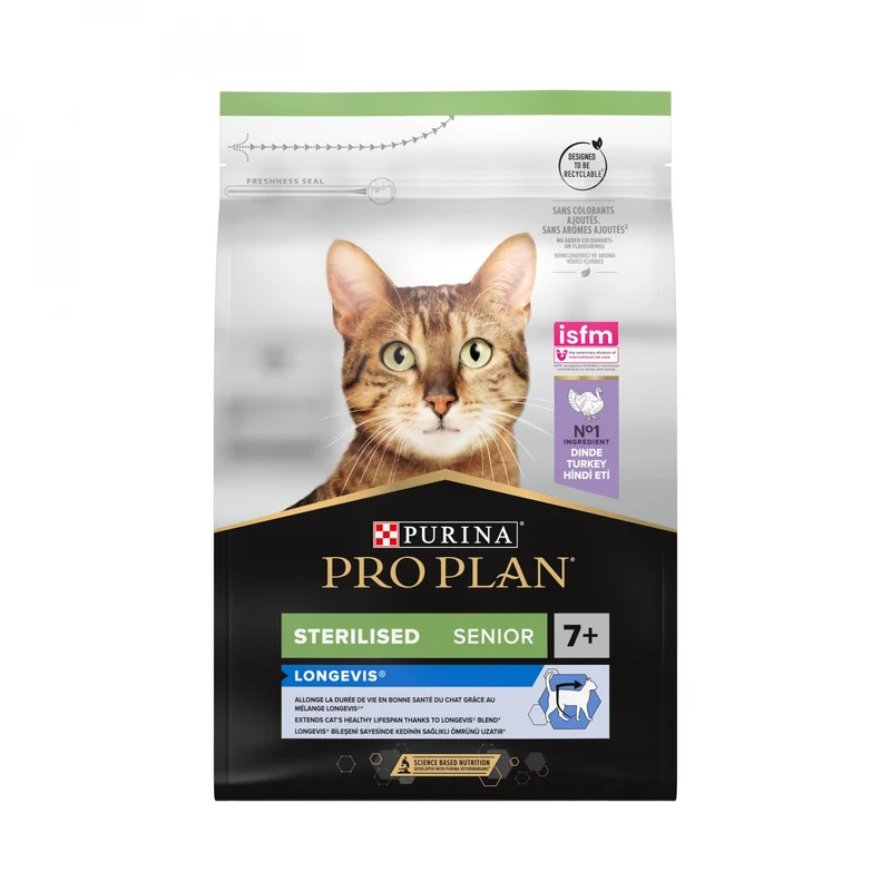 PRO PLAN Longevis Sterilised Senior à la Dinde - Croquettes pour chat